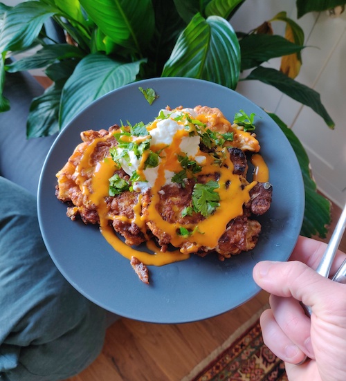 Sweetcorn fritters for brunch