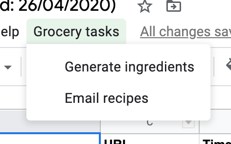Grocery tasks